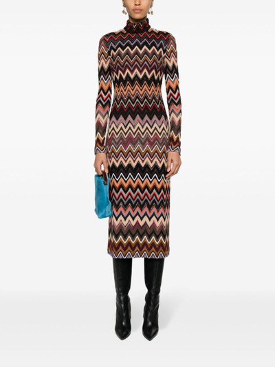 Missoni zigzag wool-blend midi dress outlook