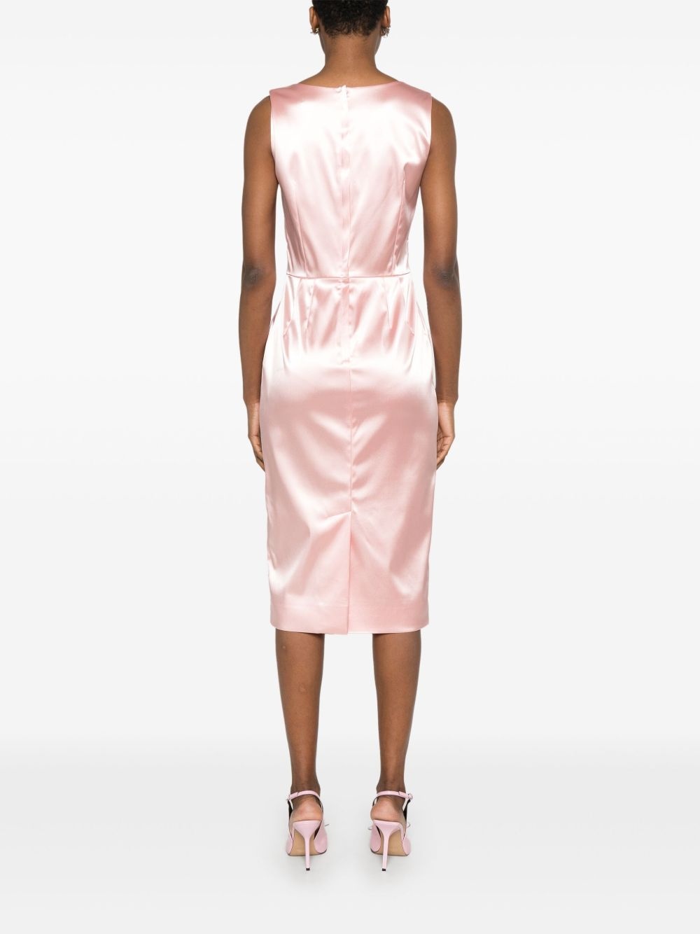 satin midi dress - 4
