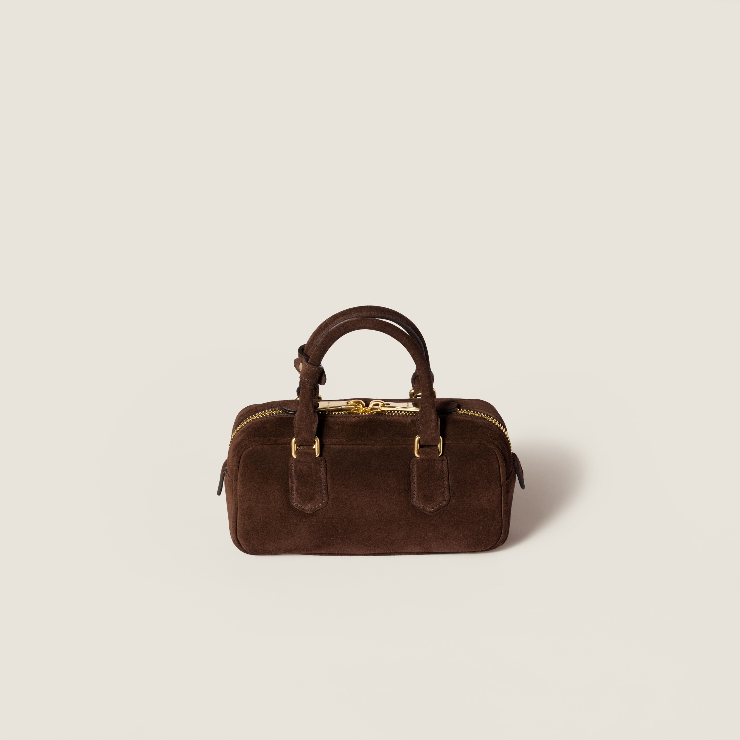 Arcadie padded suede top-handle bag - 4