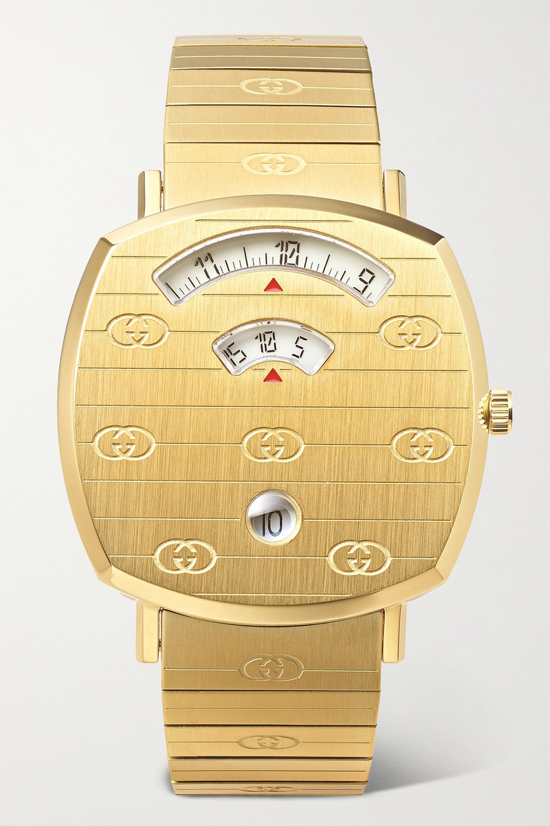 Grip 35mm gold PVD-plated stainless steel watch 1