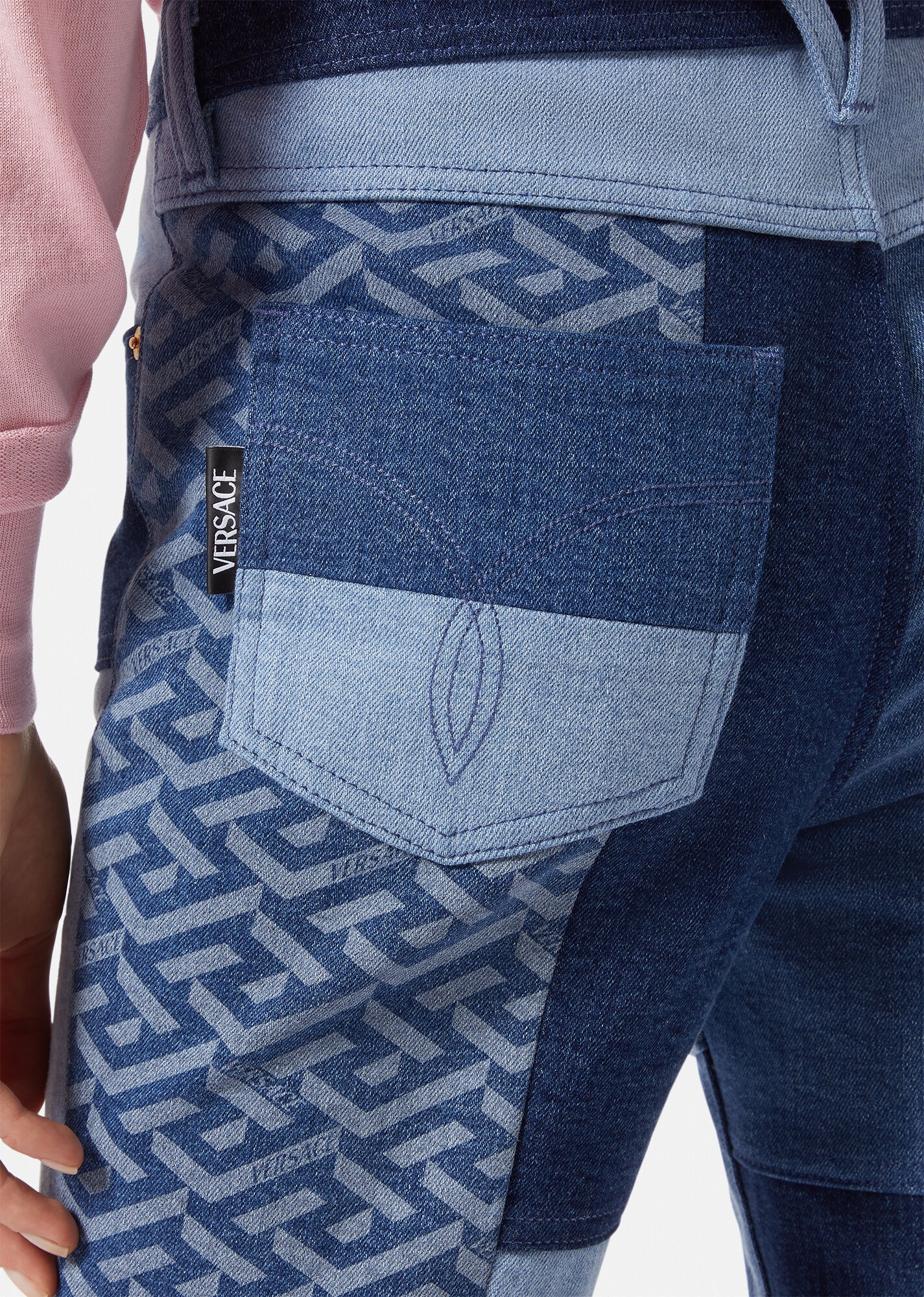 La Greca Denim Patchwork Jeans - 5