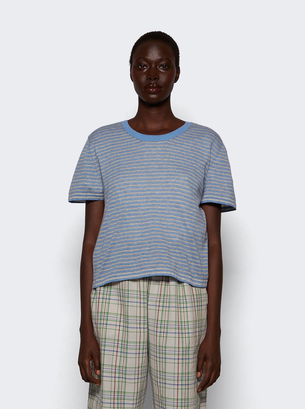 Jansu Top Blue And White Stripe - 2