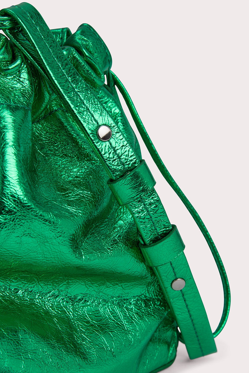 Mons Clover Green Metallic Leather 6