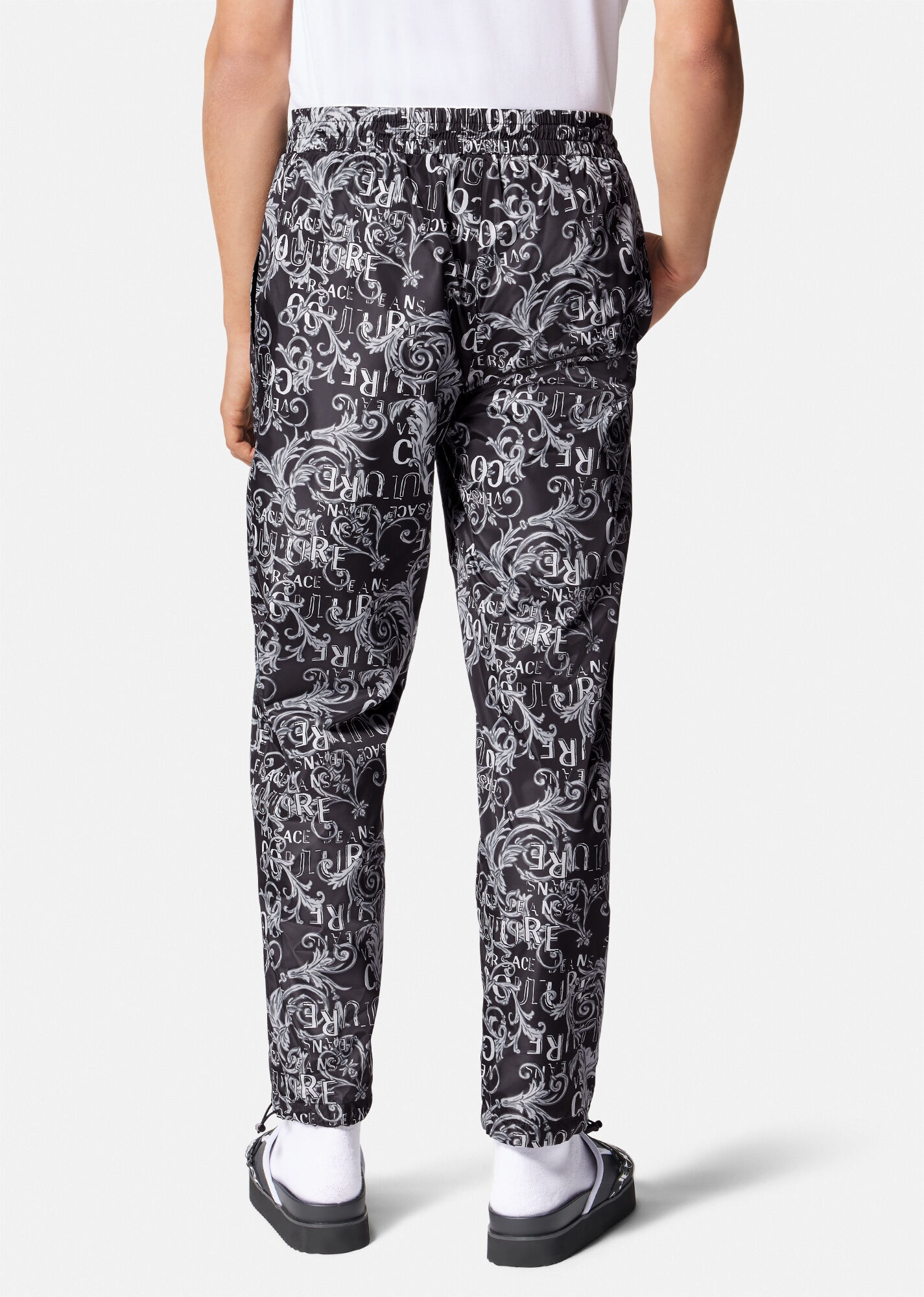 Logo Couture Drawstring Pants - 4