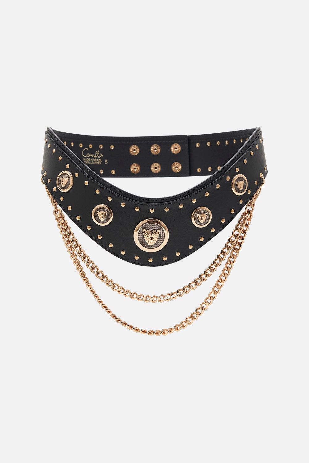 BELT WITH LEOPARD HARDWARE AND CHAINS - 1