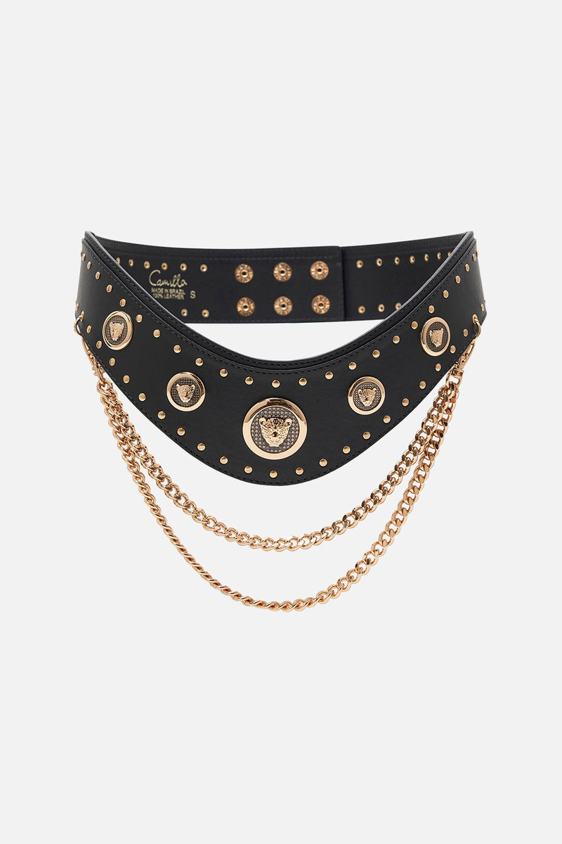 BELT WITH LEOPARD HARDWARE AND CHAINS 1