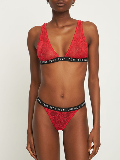 DSQUARED2 Icon tape lace bralette outlook