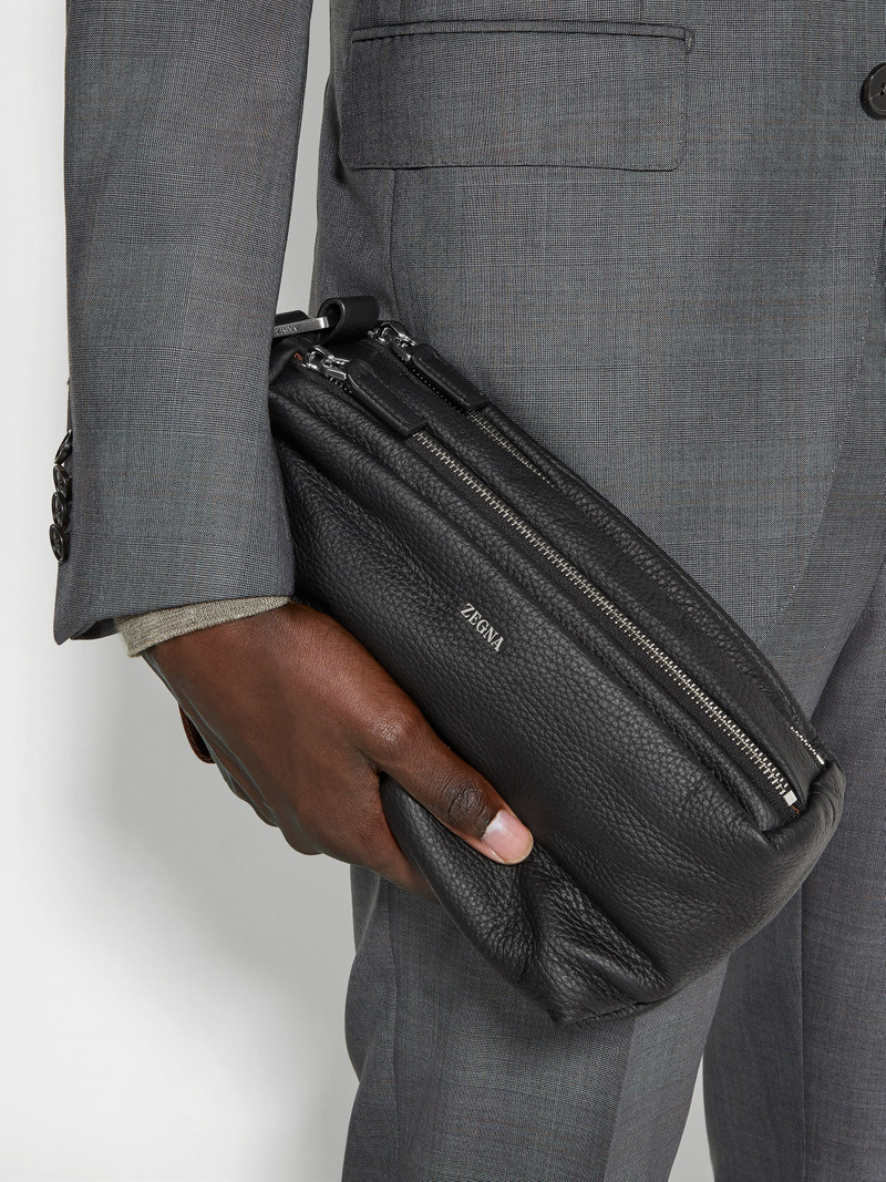 BLACK DEERSKIN SOFTY POUCH 4