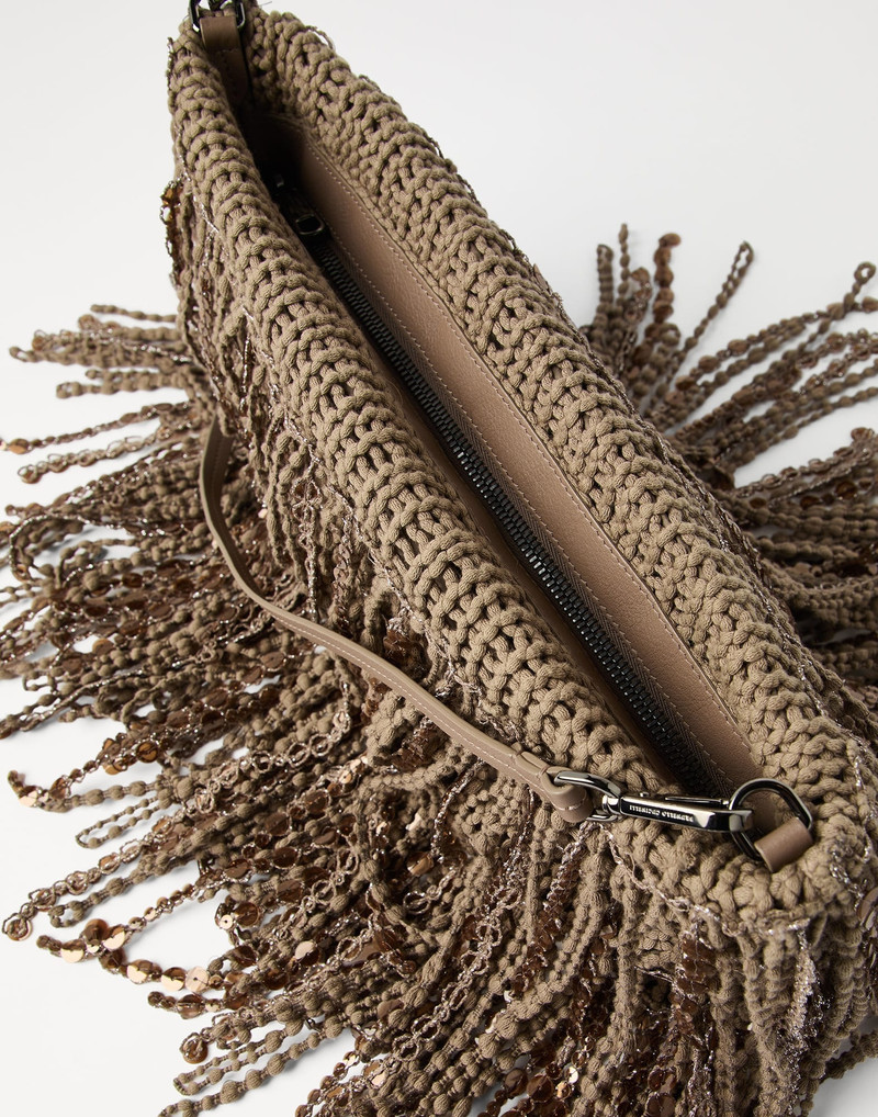 Dazzling cascades cotton knit clutch bag 3