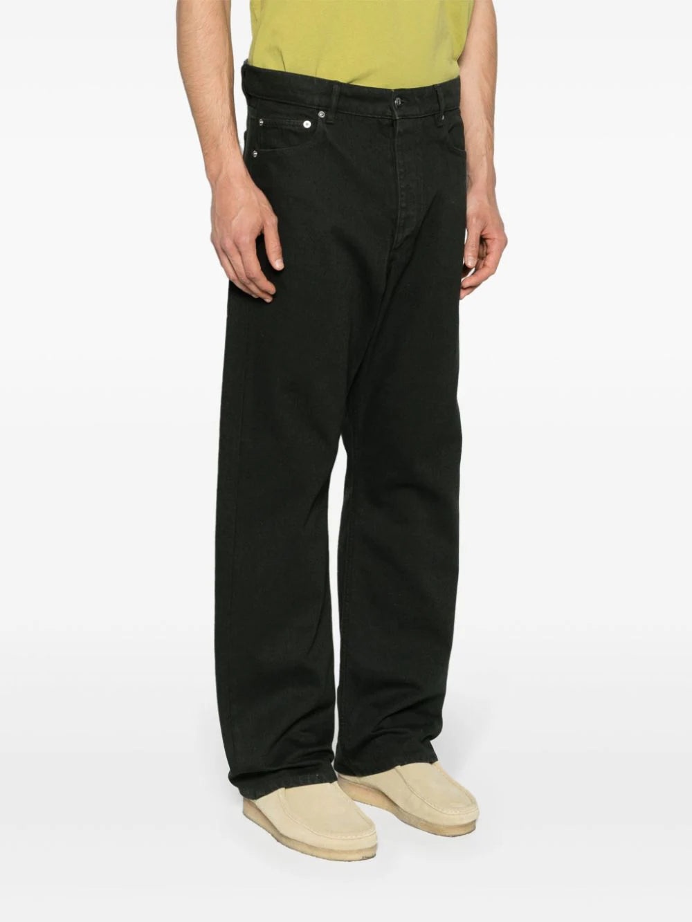 STRAIGHT-LEG COTTON-BLEND JEANS - 3