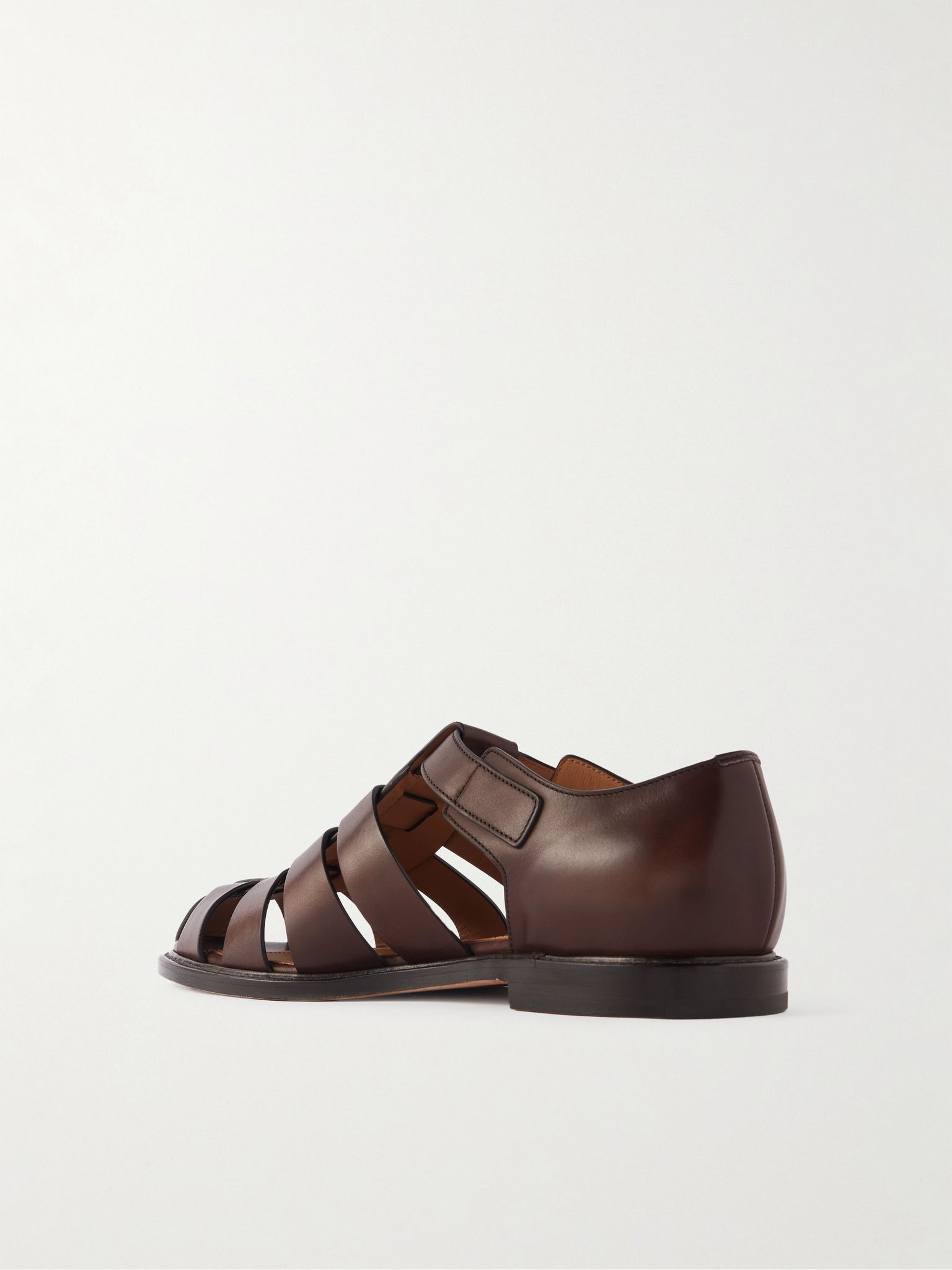 Fisherman Leather Sandals Brown - 4