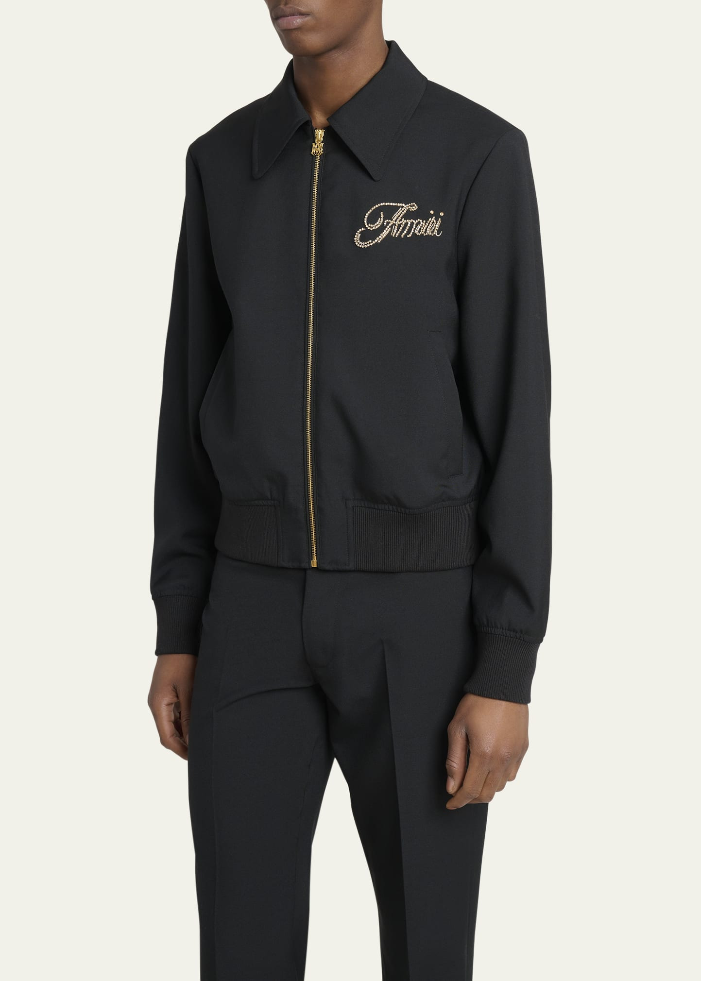 Men's Crystal Club Amiri Satin Blouson - 4