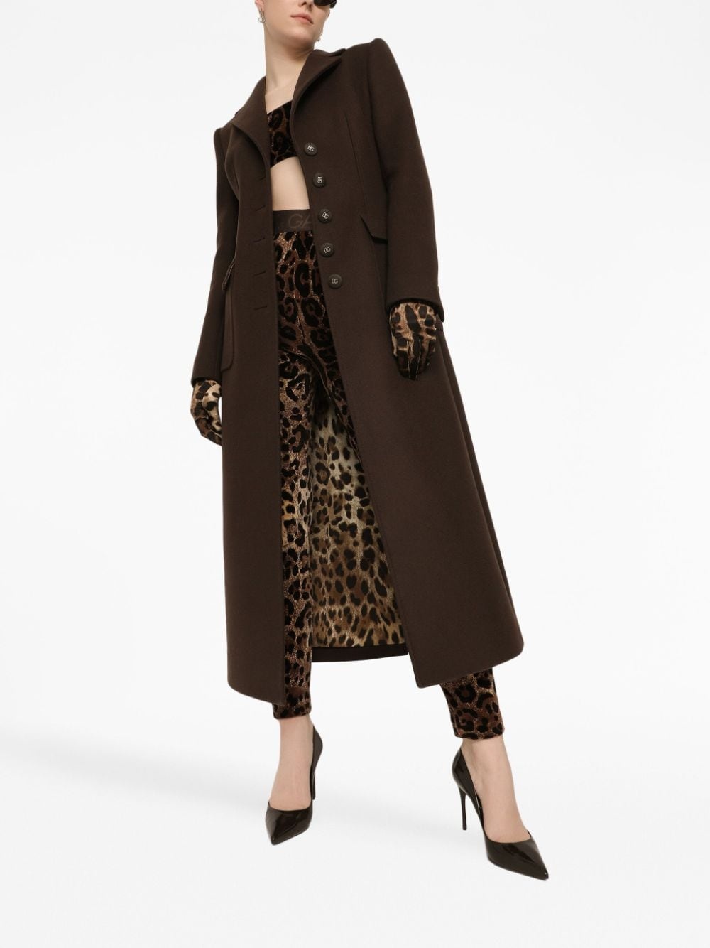 single-breasted long coat - 2