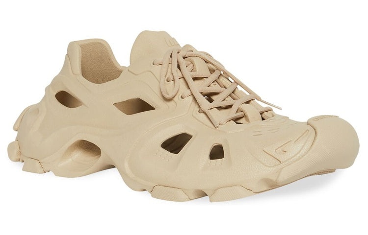 (WMNS) Balenciaga HD Lace Up Cut Out Sneakers 'Beige' 702416W3CES9300 - 2
