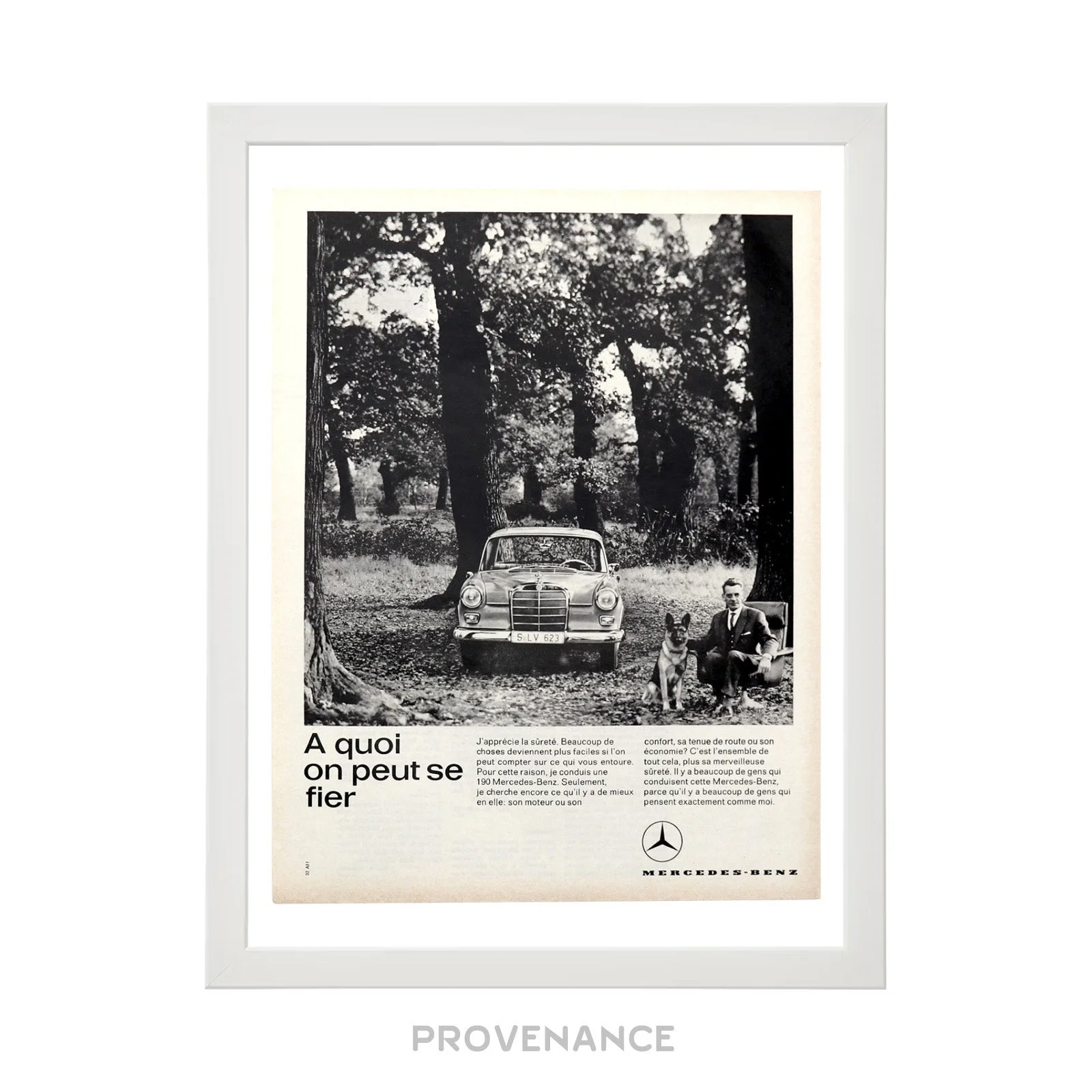 Mercedes-Benz Antique Vintage Newsprint Ad - 190 Car - 1
