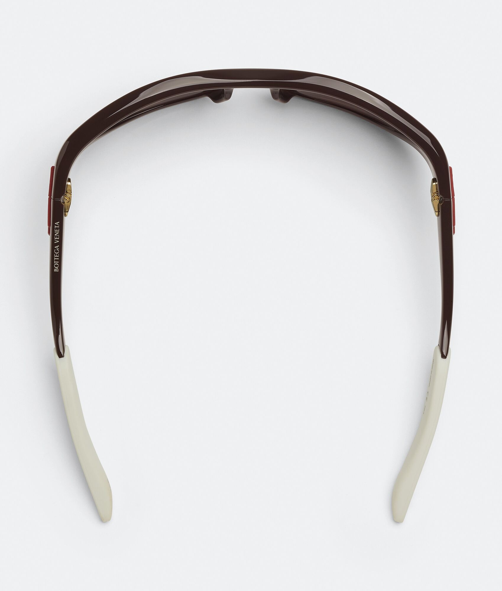 Bottega Veneta - Cone Wraparound Sunglasses - Brown - Sunglasses