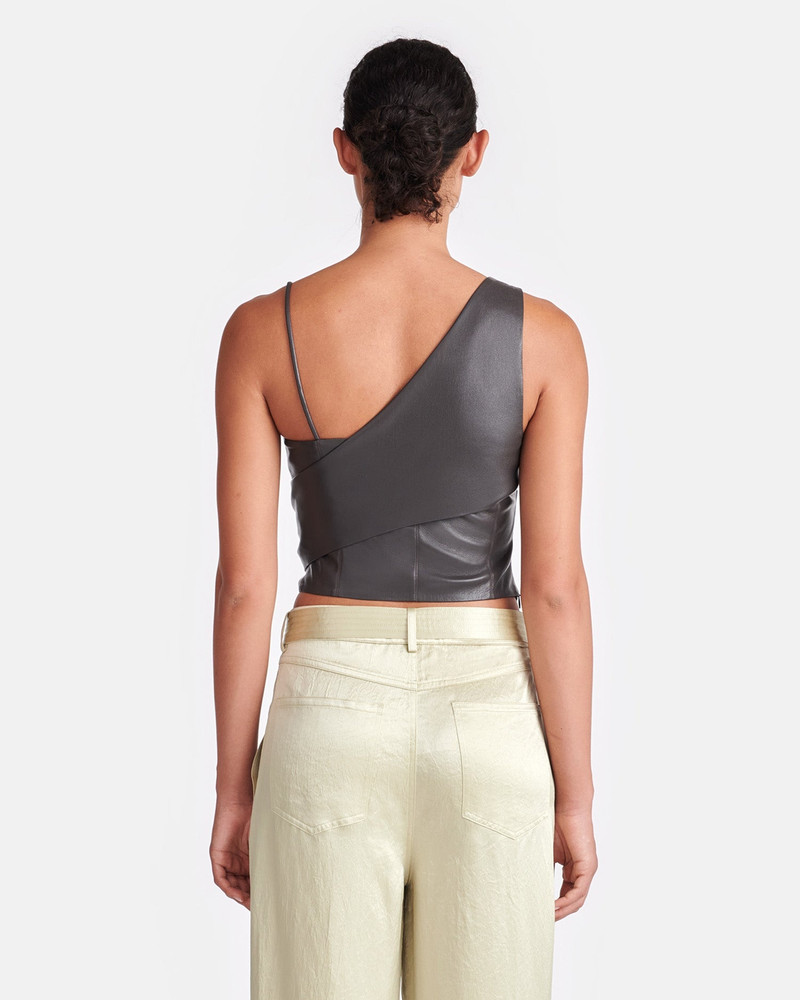 Asymmetric Okobor™ Alt-Leather Top 3
