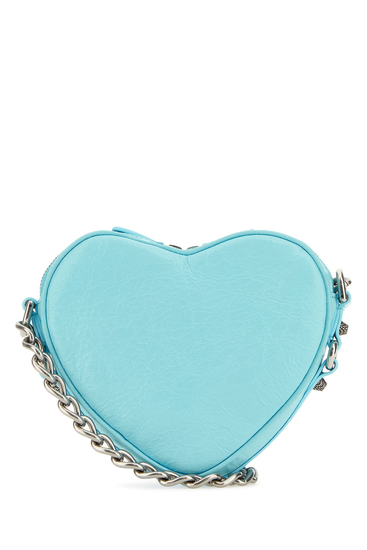 Light blue leather Le Cagole Heart Mini crossbody bag - 3