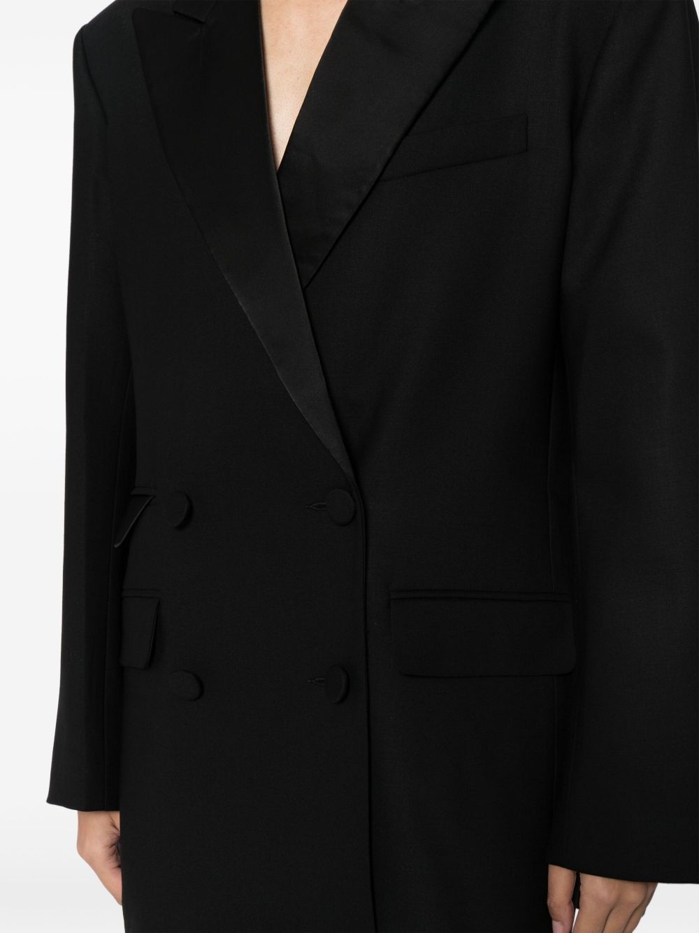 double-breasted tuxedo blazer - 5