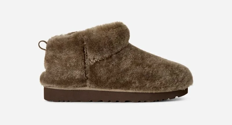 ® Women's Classic Ultra Mini Fluffed Sheepskin in Light Bronze - 1