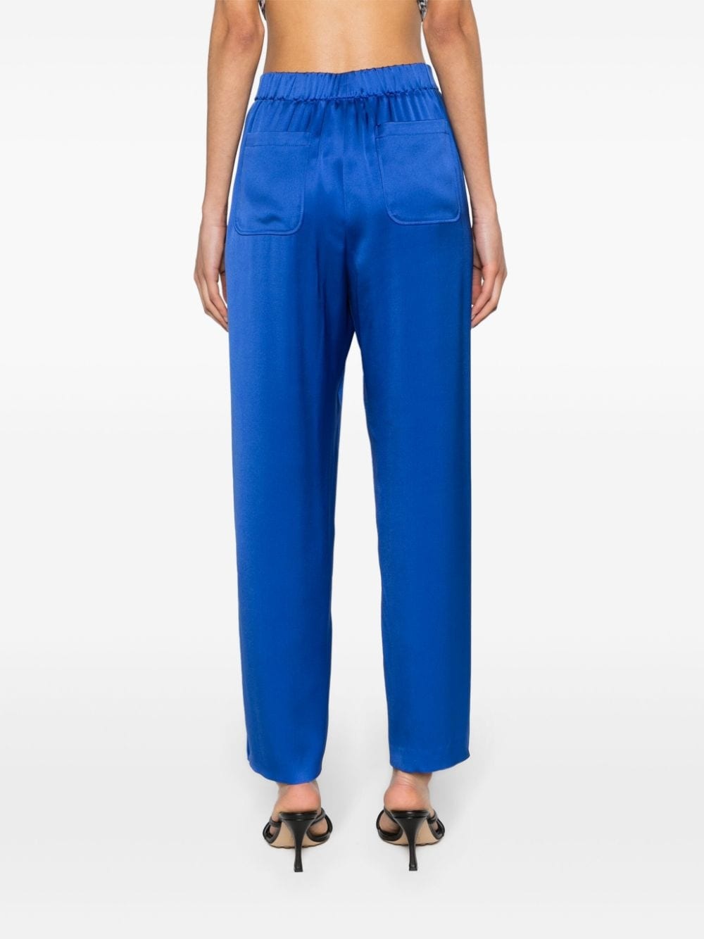 tapered silk trousers - 4