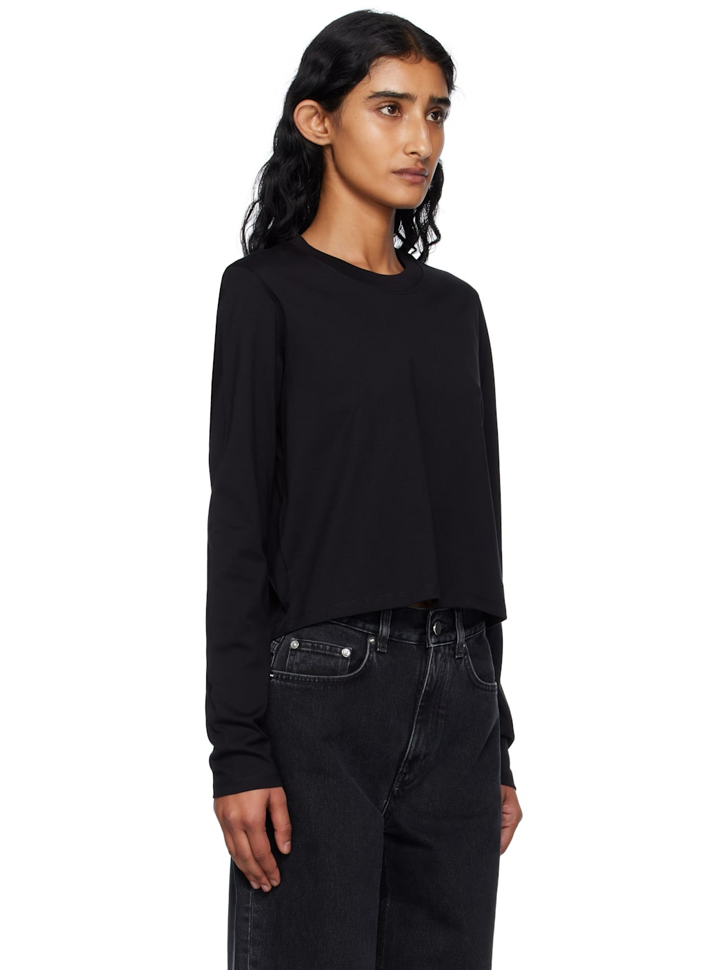 Black Masal LDS Longsleeve Cropped T-shirt - 2