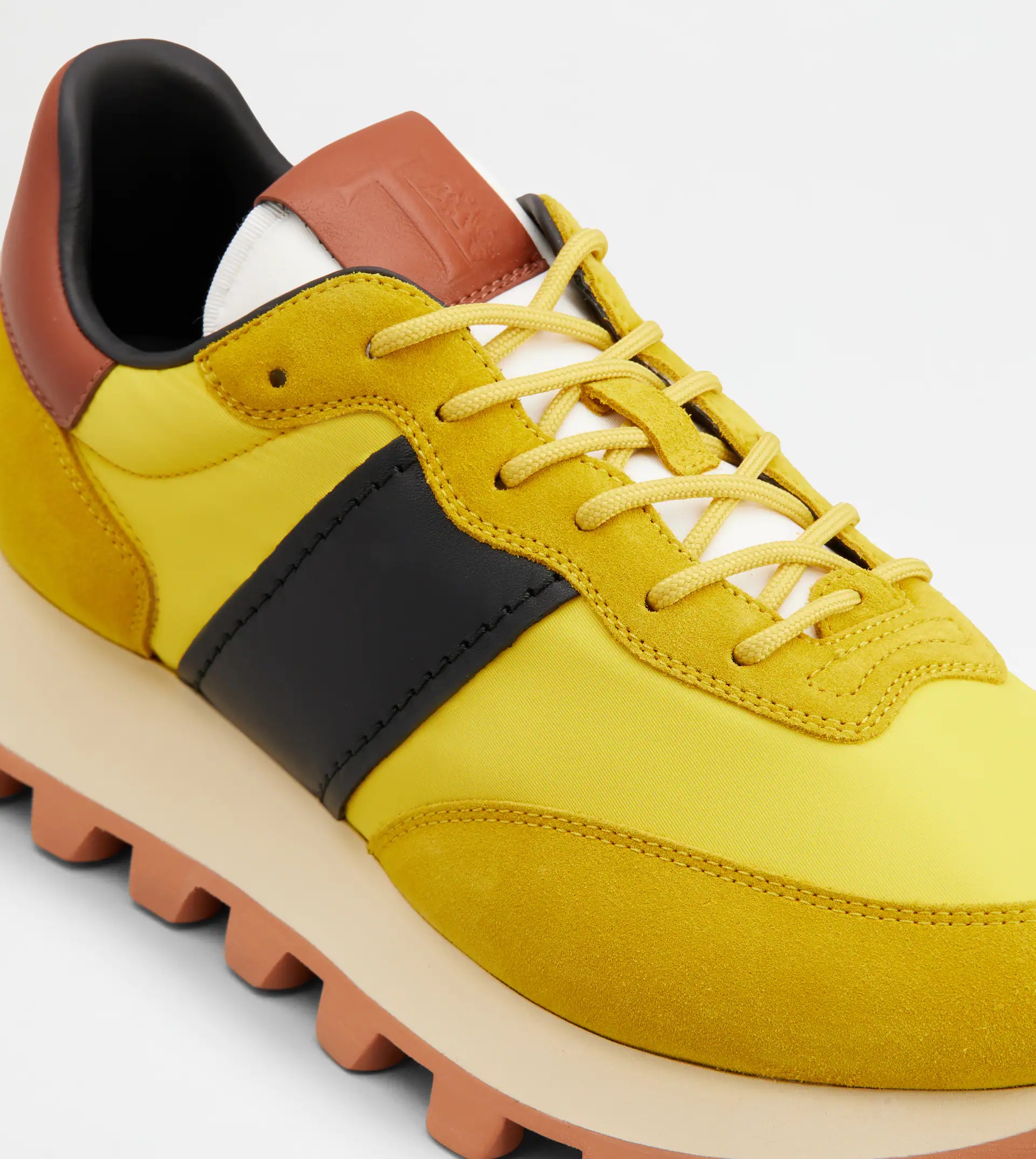 SNEAKERS TOD'S 1T IN SUEDE AND FABRIC - YELLOW, BLACK, BROWN - 6