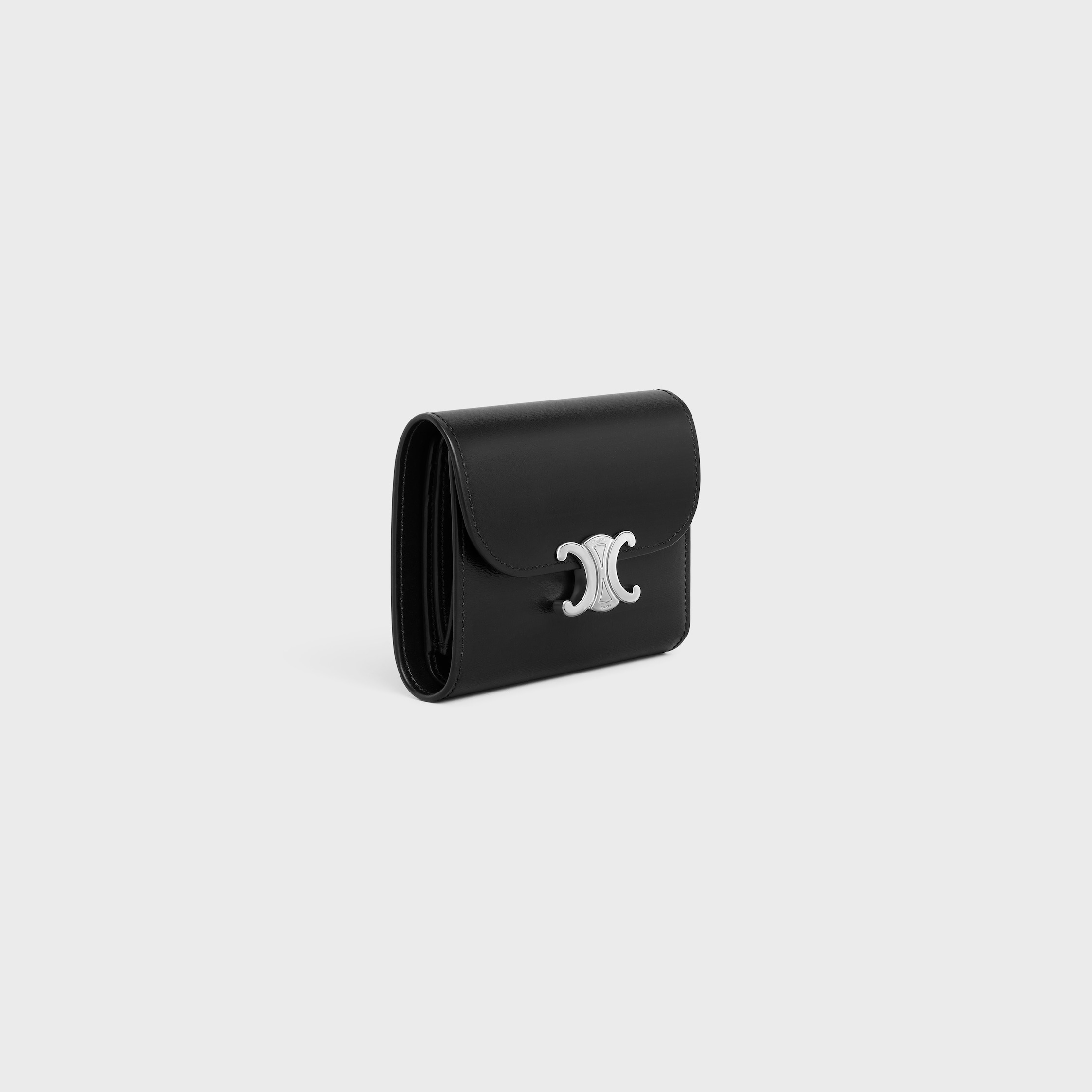 Small Flap Wallet TRIOMPHE in Shiny calfskin - 2