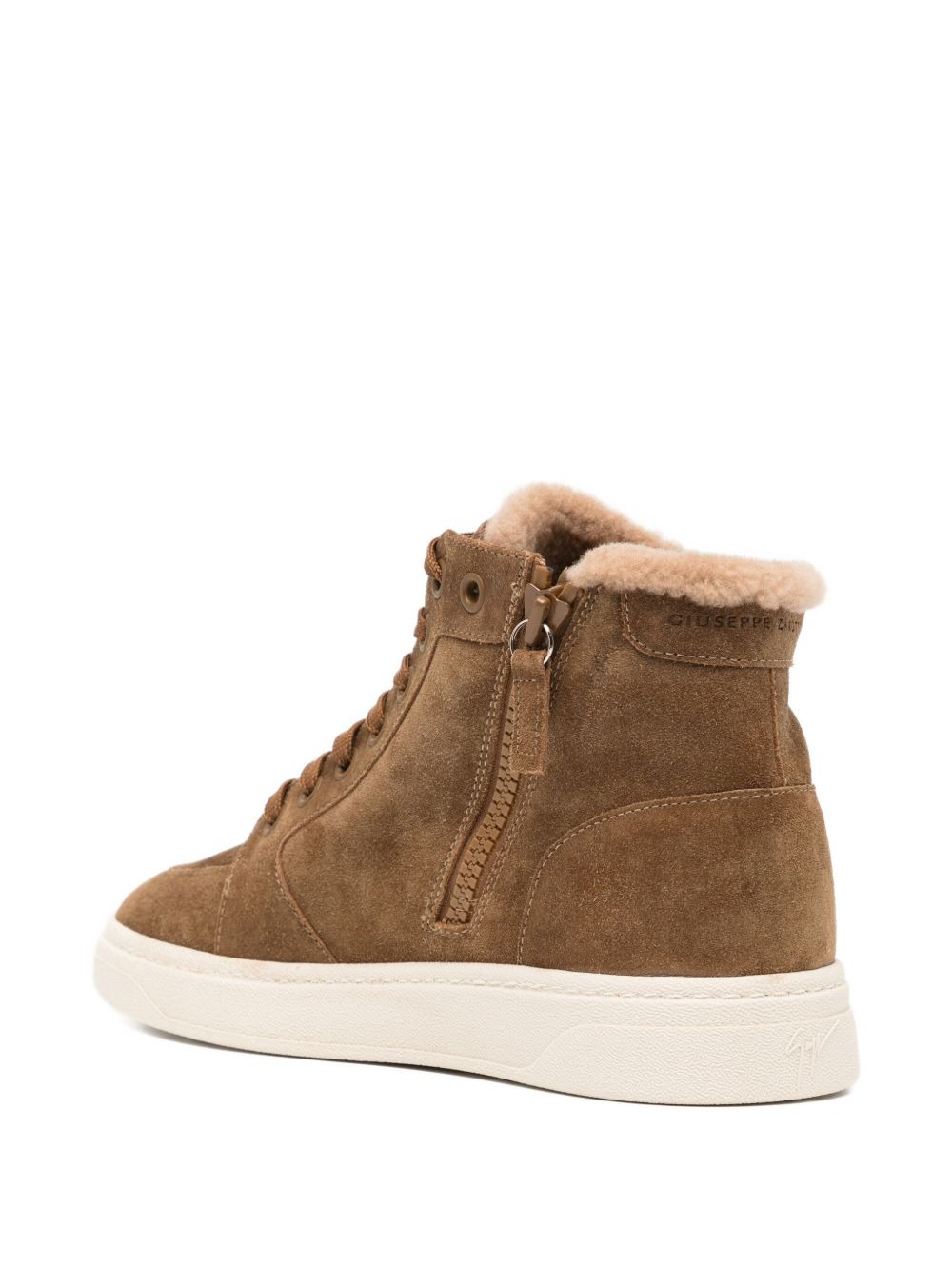 lace-up high-top sneakers - 3
