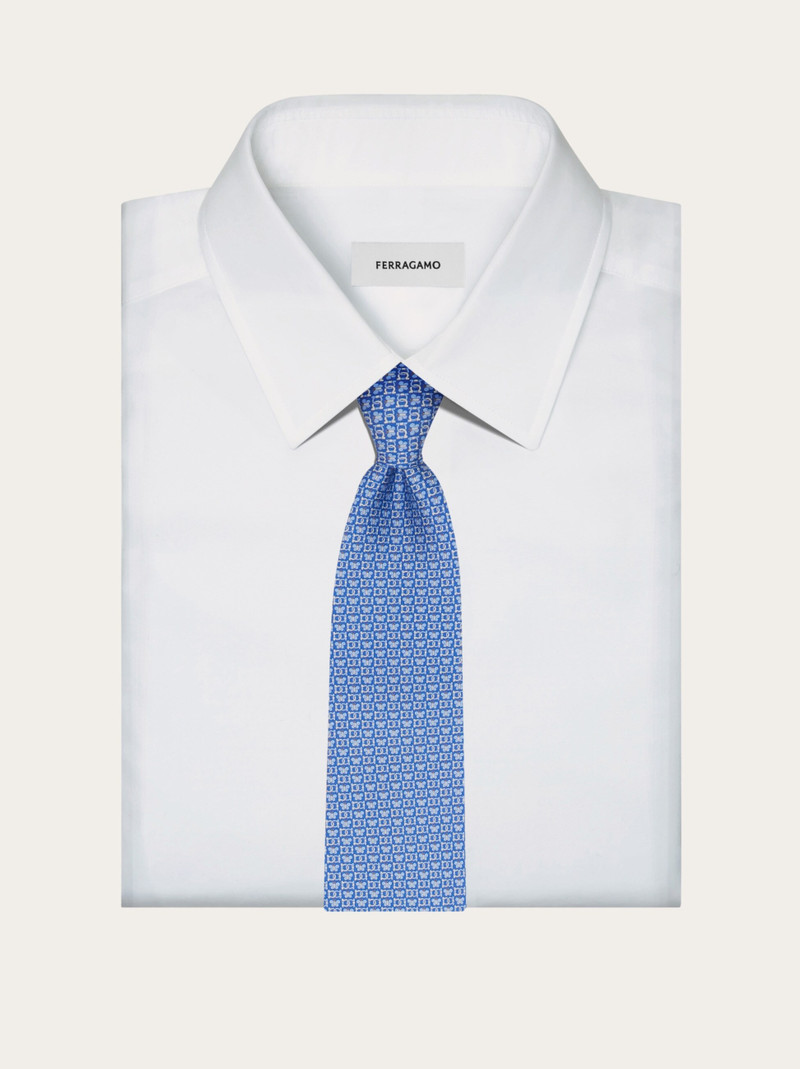 Butterfly print silk tie 4