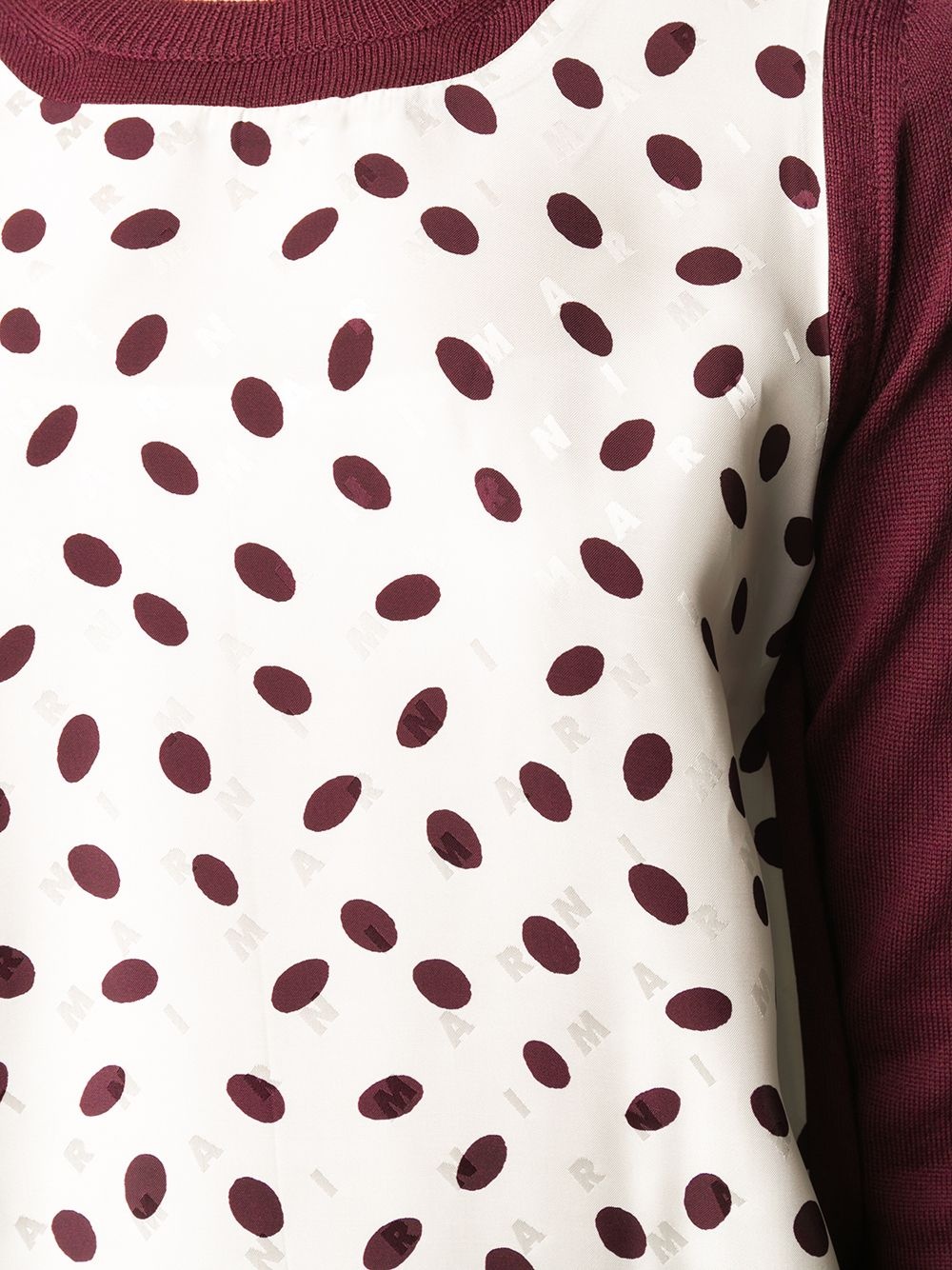 polka dot logo print top - 5