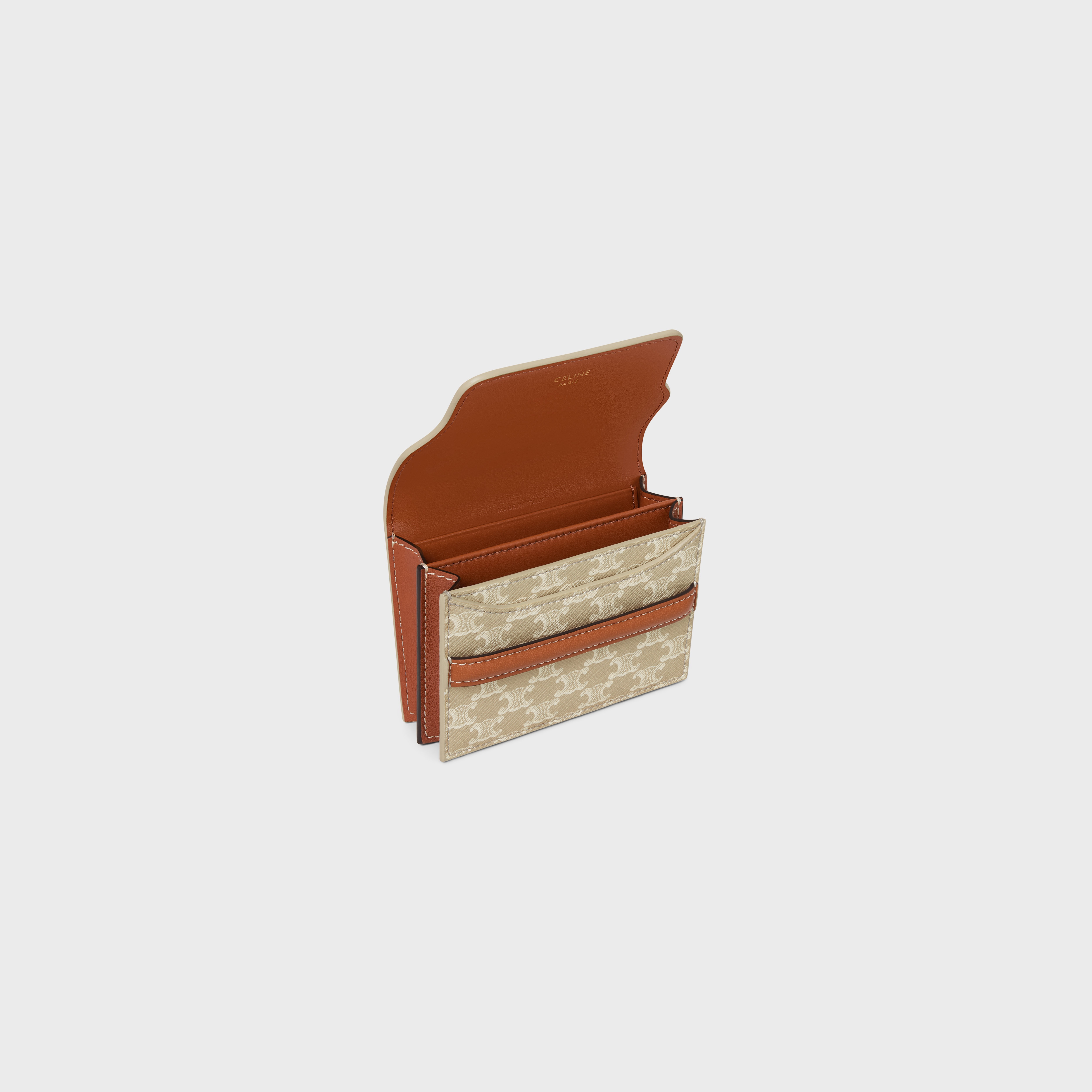 Business Card Holder in TRIOMPHE CANVAS AND LAMBSKIN - 4