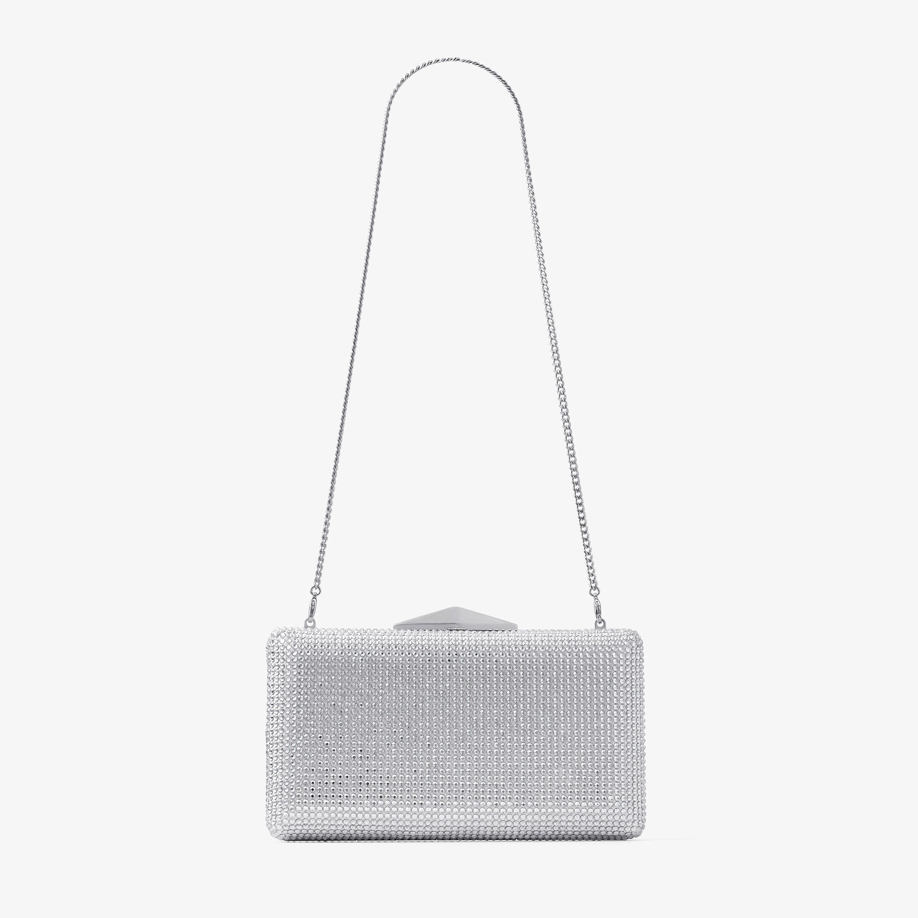 Clemmie
Ivory Satin Crystal Clutch Bag - 6