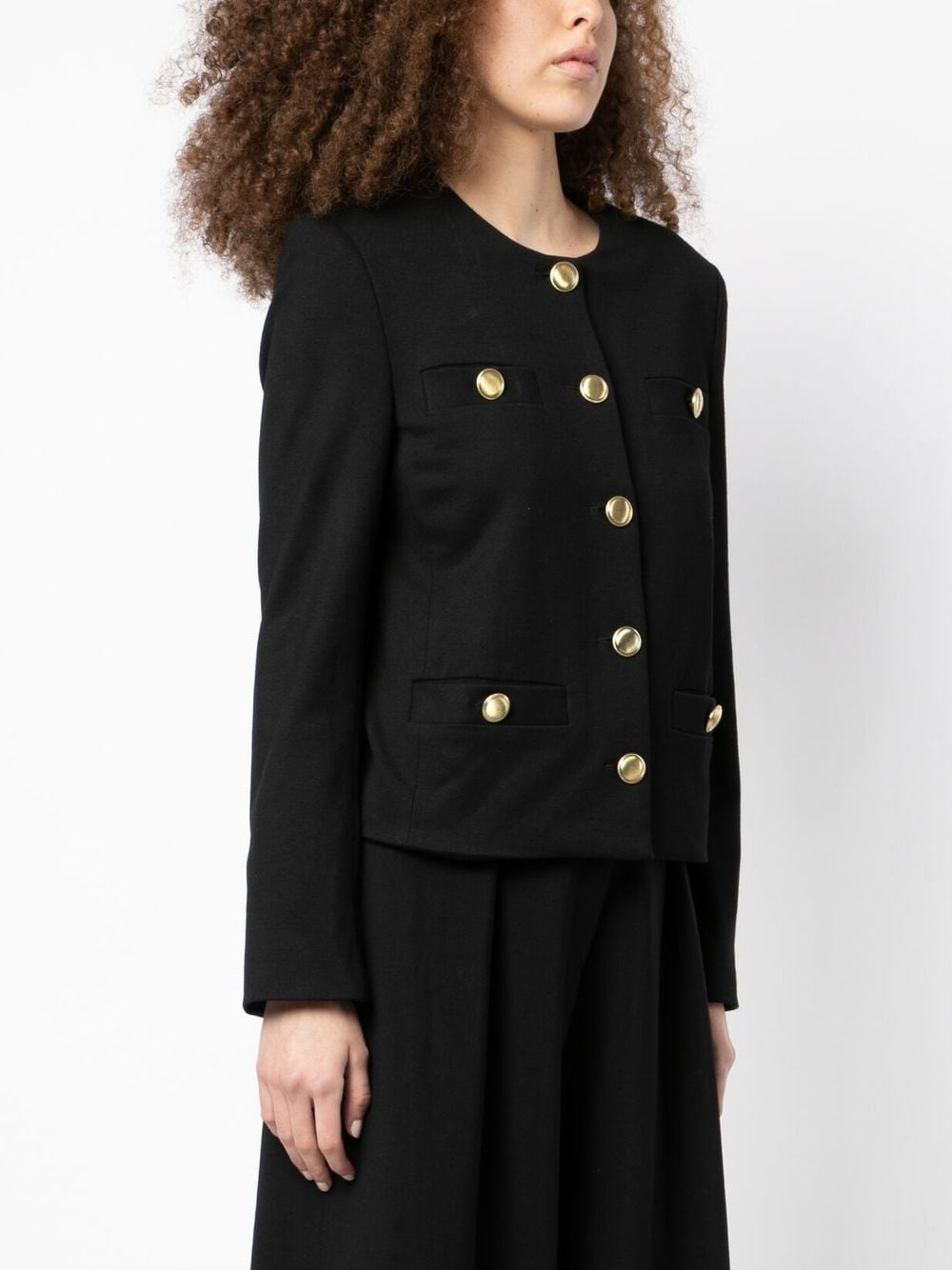 fitted button-down fastening jacket - 3