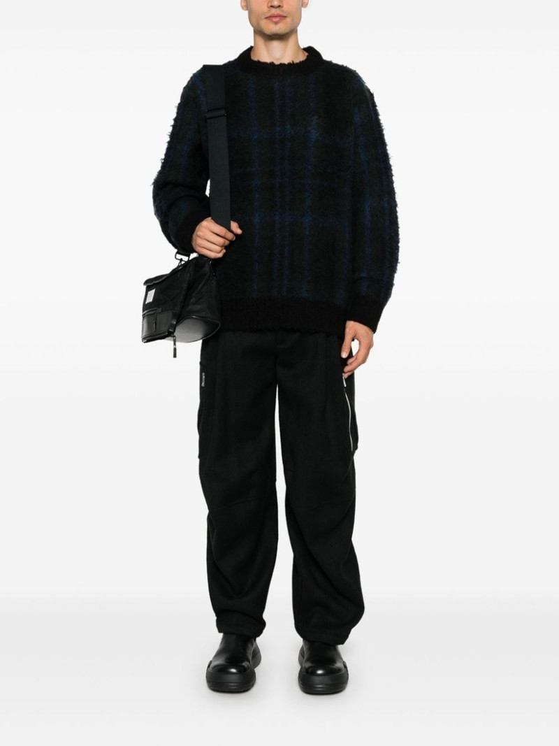 sacai check-pattern sweater outlook