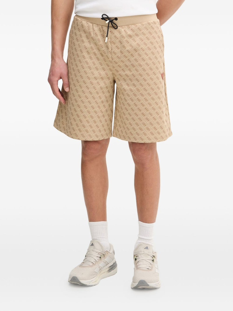 Korbin monogram-pattern drawstring shorts 1