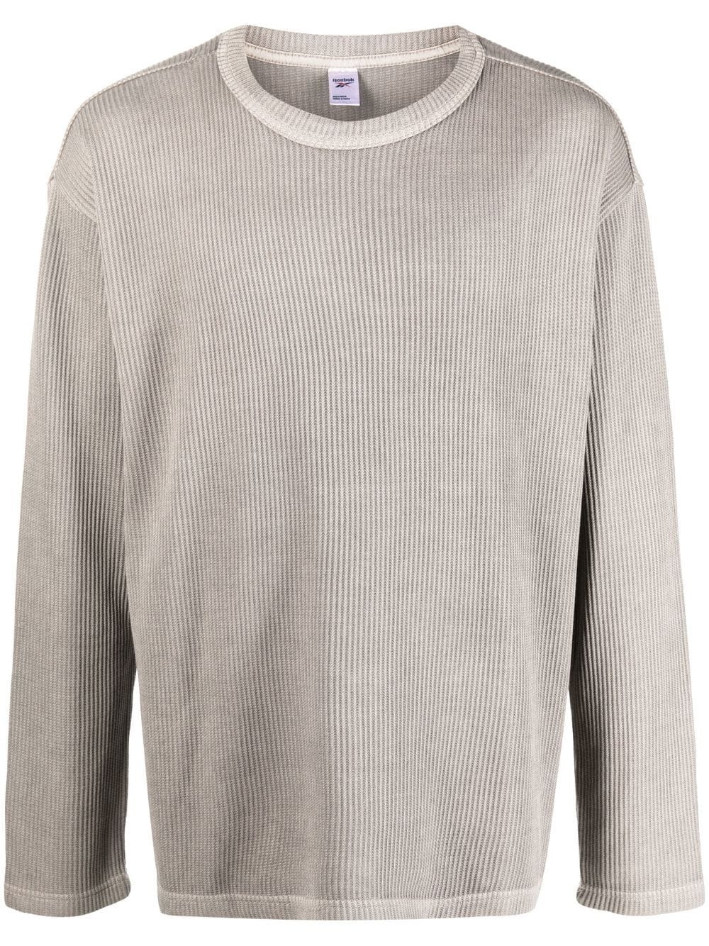 ribbed cotton sweatshirt - 1