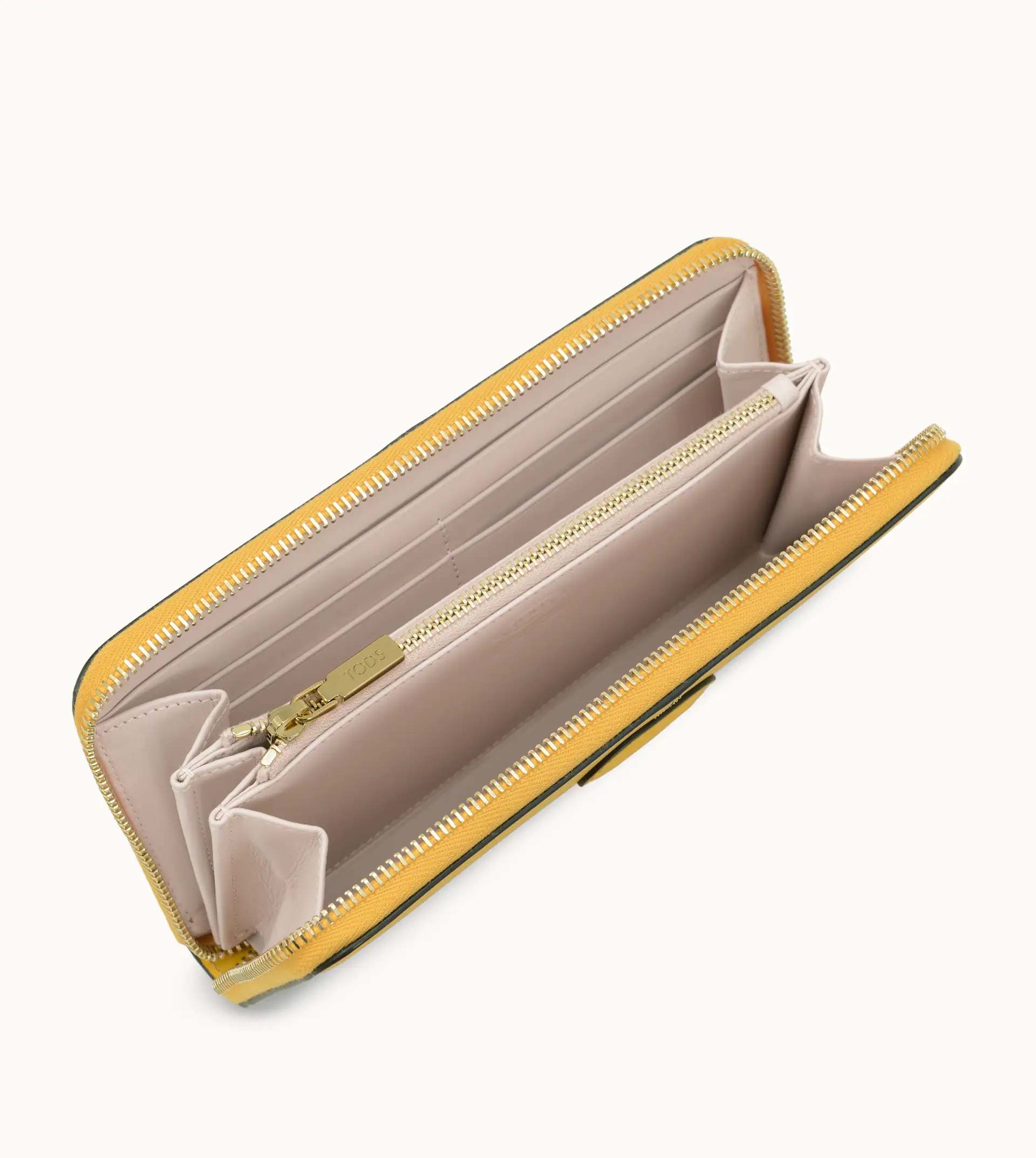 PURSE IN LEATHER - YELLOW - 2