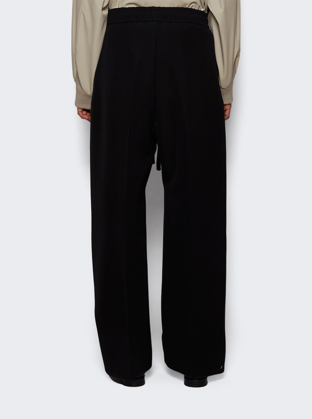 Drawstring Wide Leg Pant Black - 4