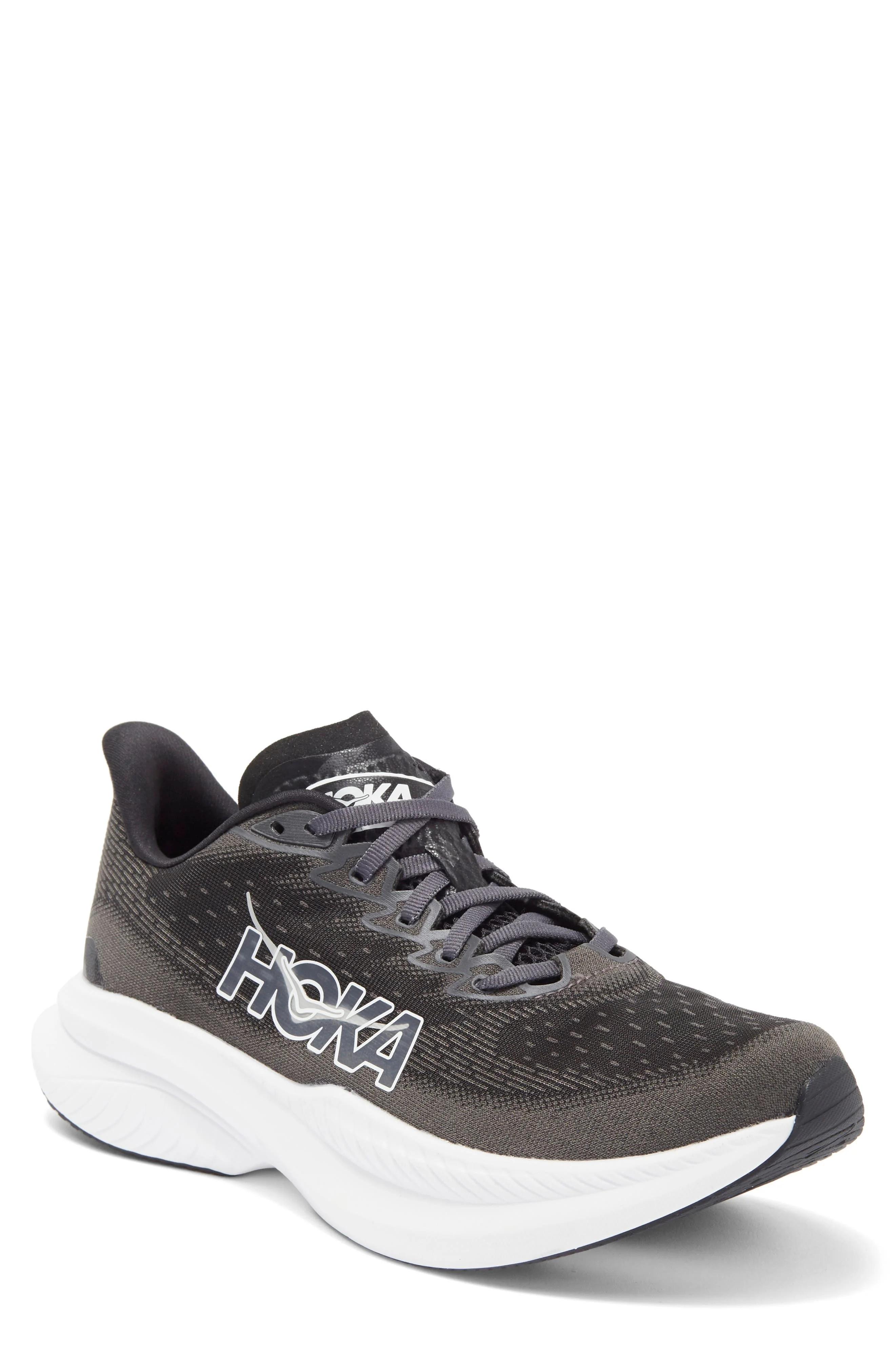 HOKA Mach 6 Running Shoe in Black /White at Nordstrom - 1