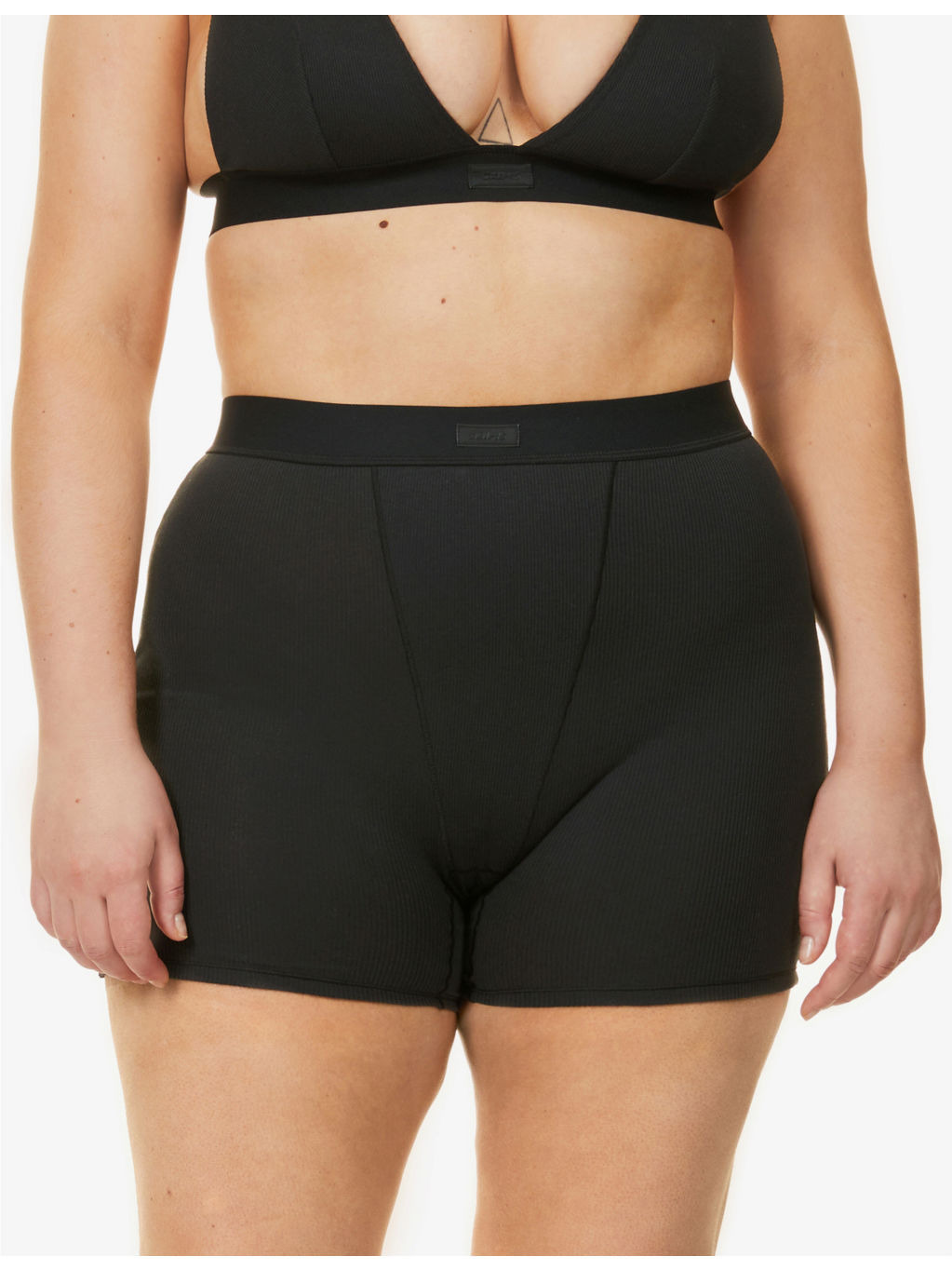 High-rise ribbed stretch-cotton boxers - 3