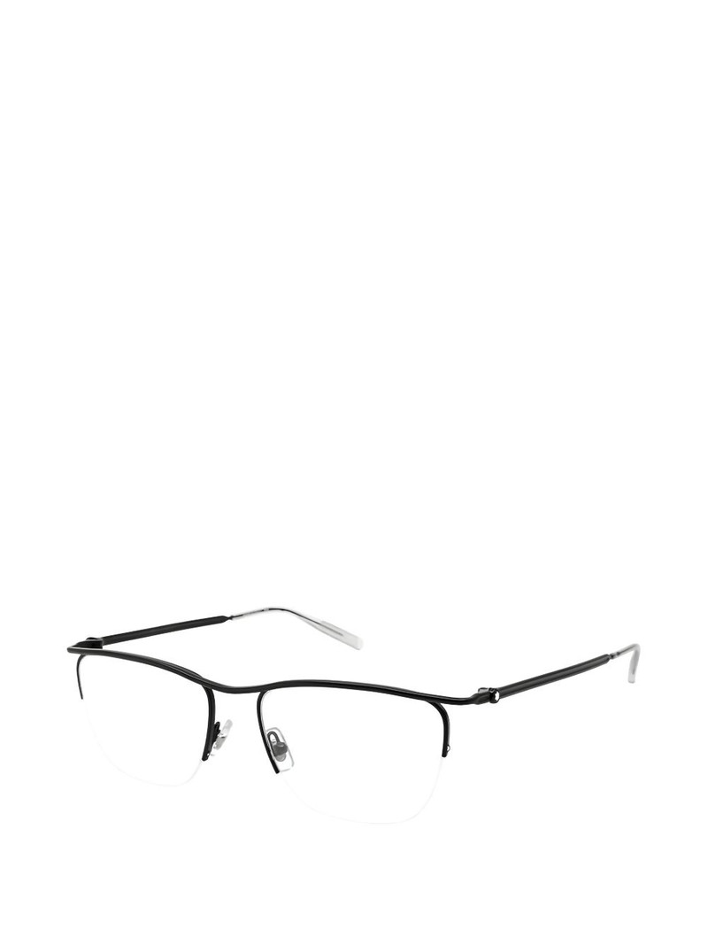 Montblanc square-frame half-rim glasses outlook