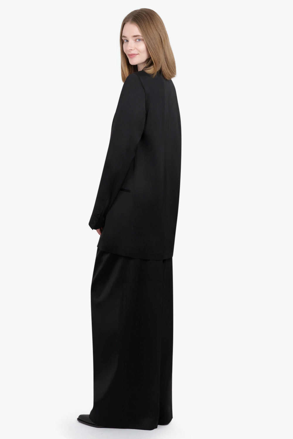 BLINKER DOUBLE BREASTED LONG JACKET | BLACK - 6