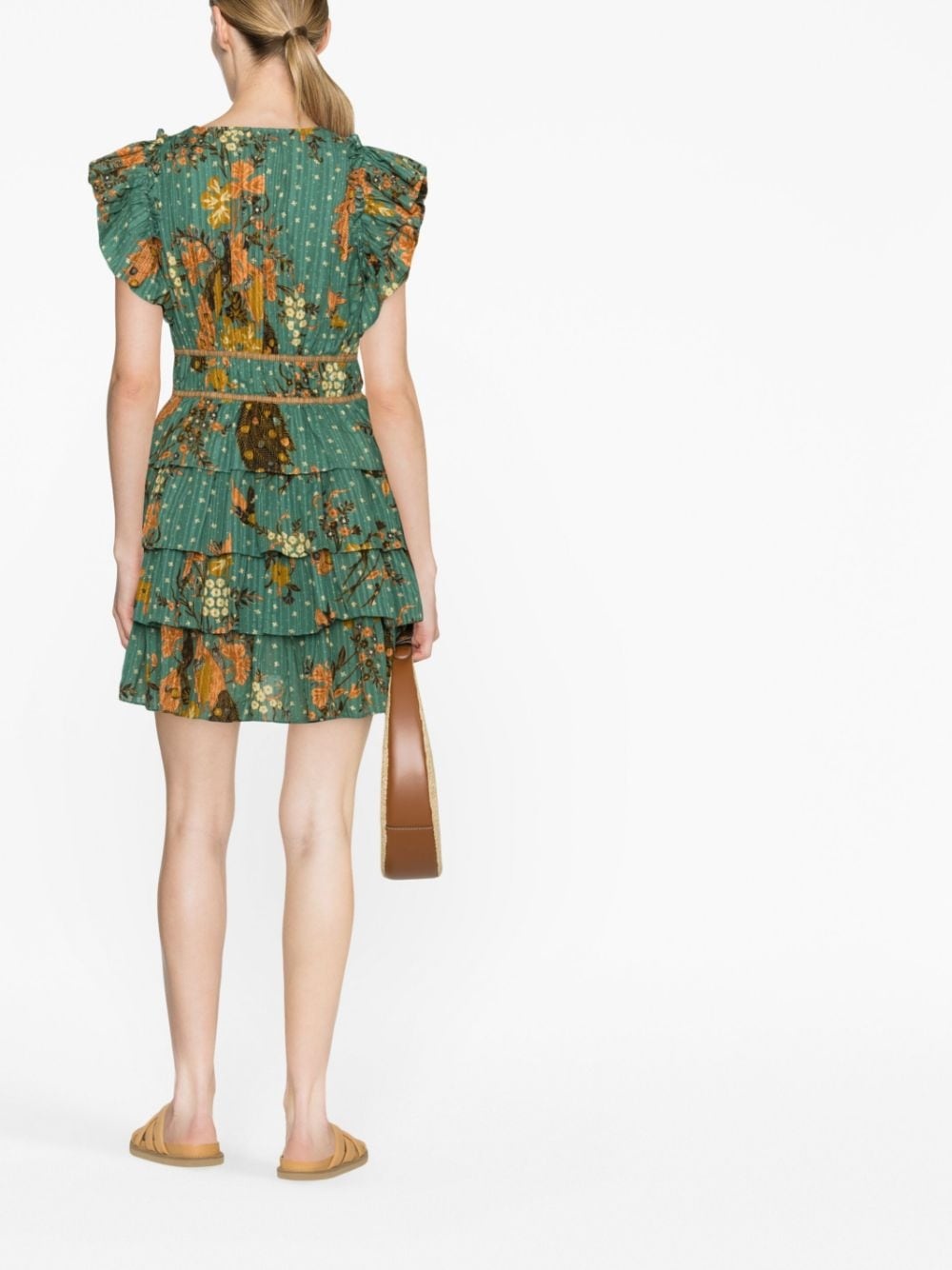 Marni floral-print ruffled minidress - 4