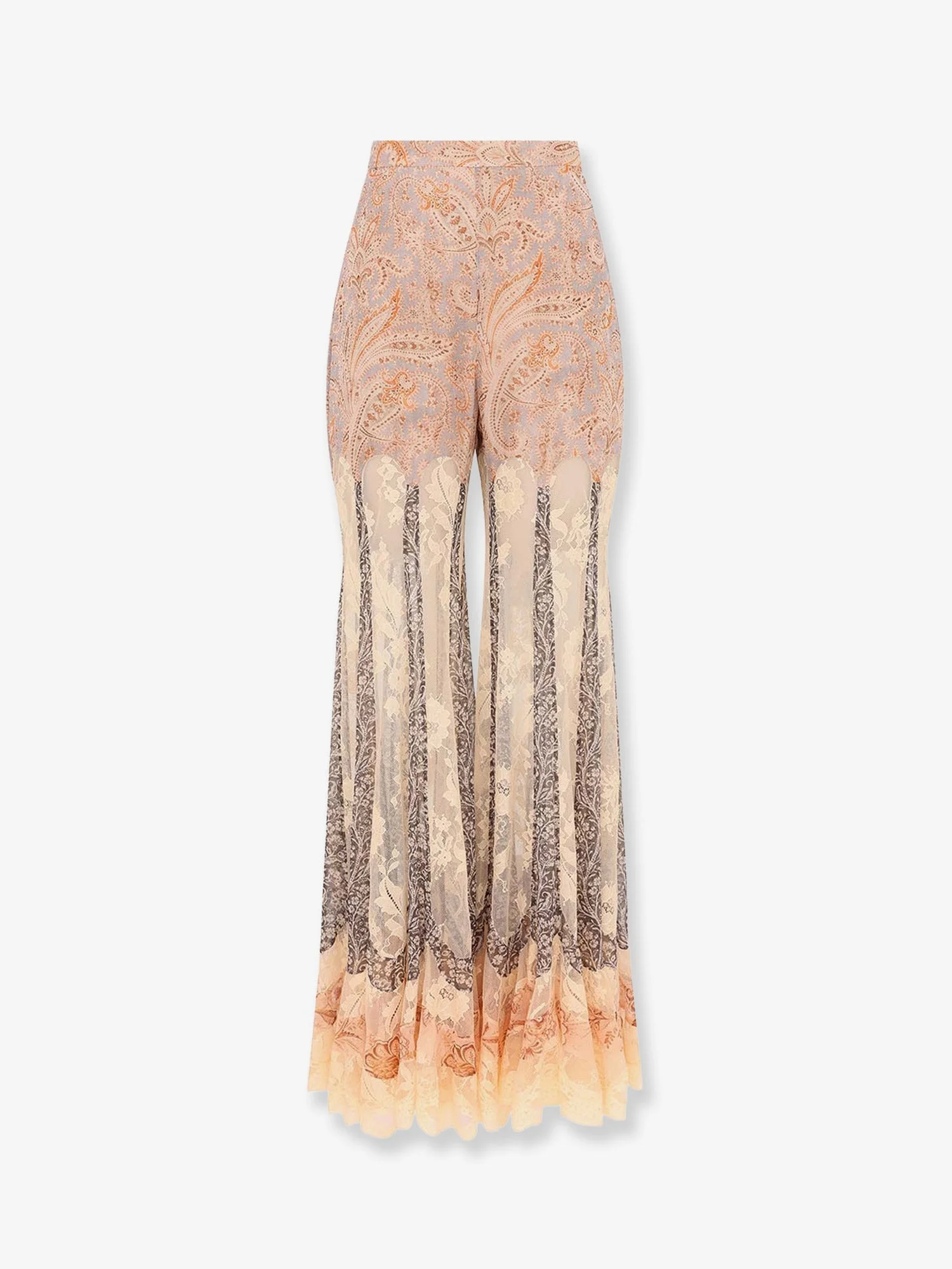 Zimmermann Valiant Panelled Flare Silk Trousers - 1