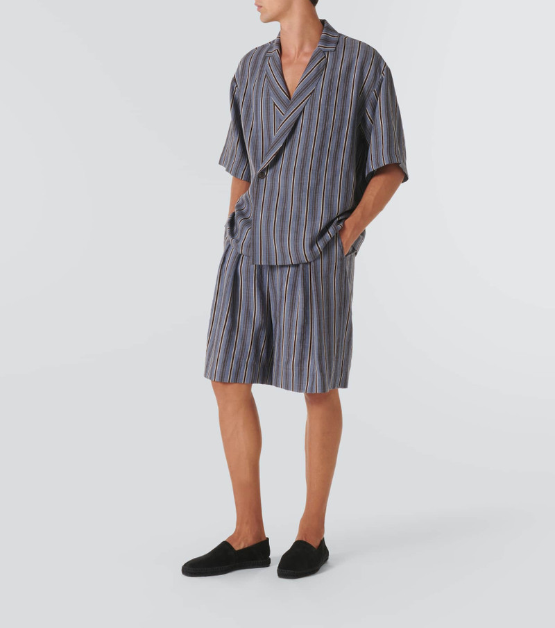 KING & TUCKFIELD Striped wool Bermuda shorts outlook