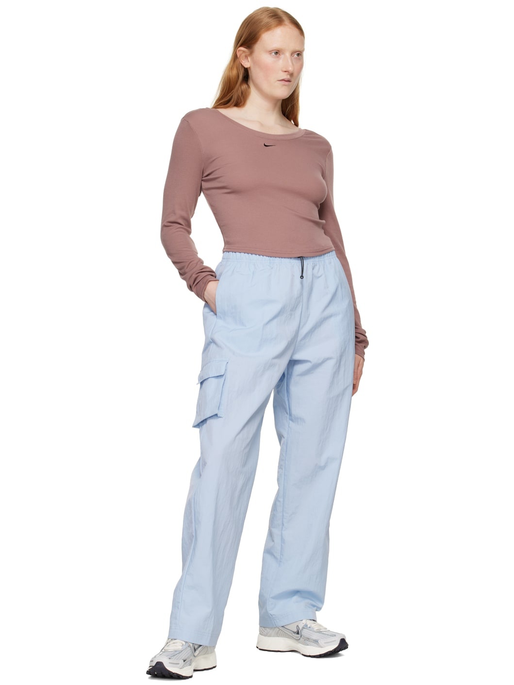 Blue Drawstring Trousers - 4