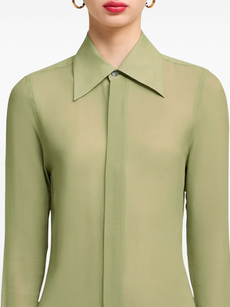 floor-length silk shirt dress 5