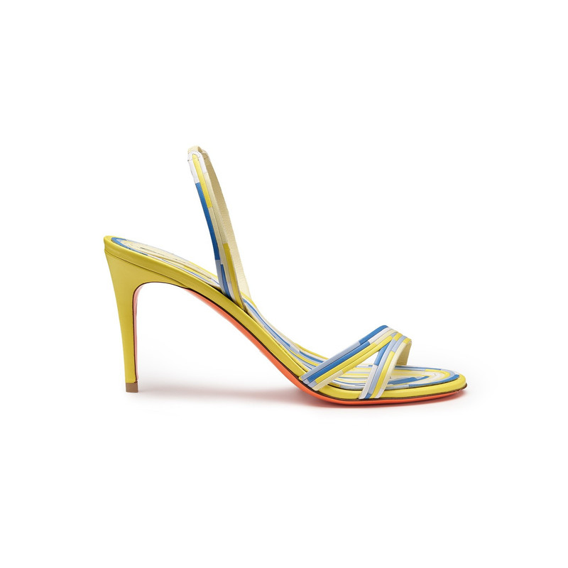 Women's multicolor leather high-heel sandal 1