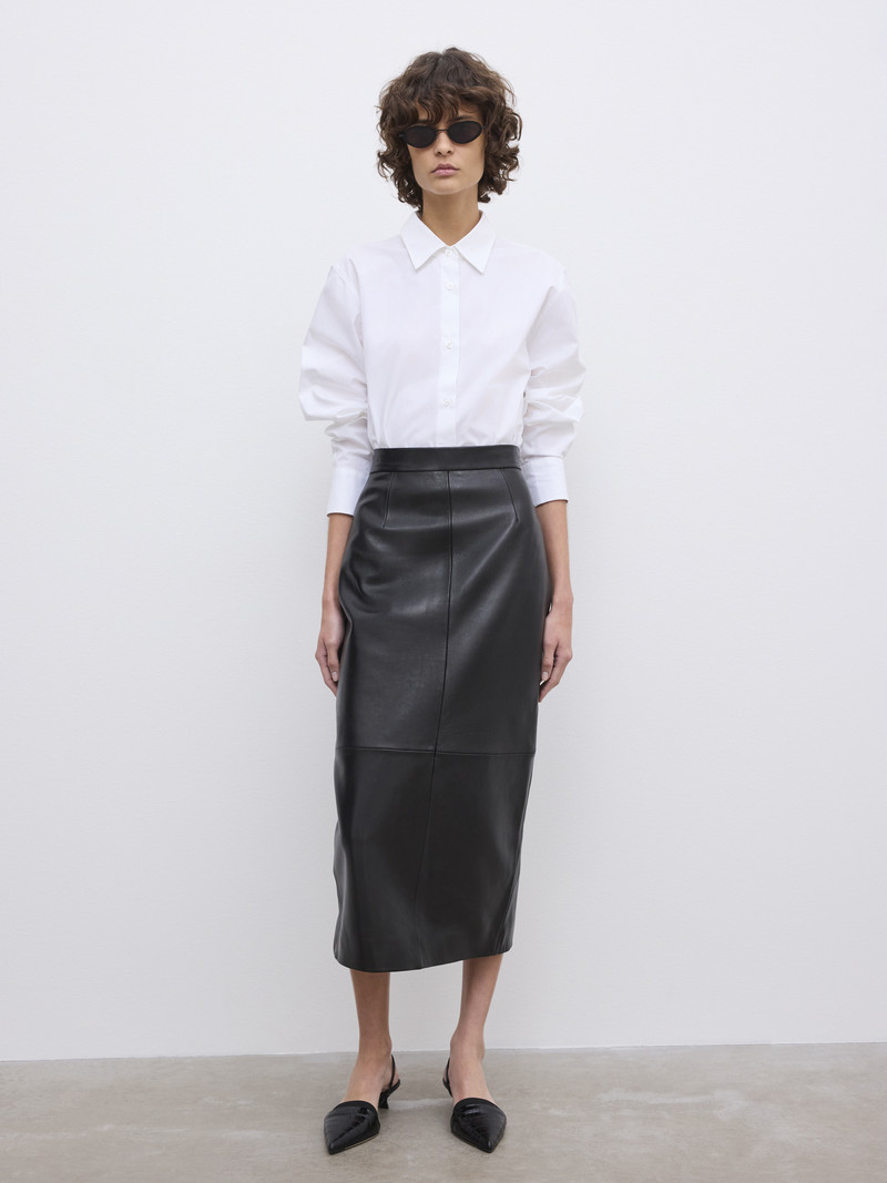 House of Dagmar Leather Midi skirt outlook